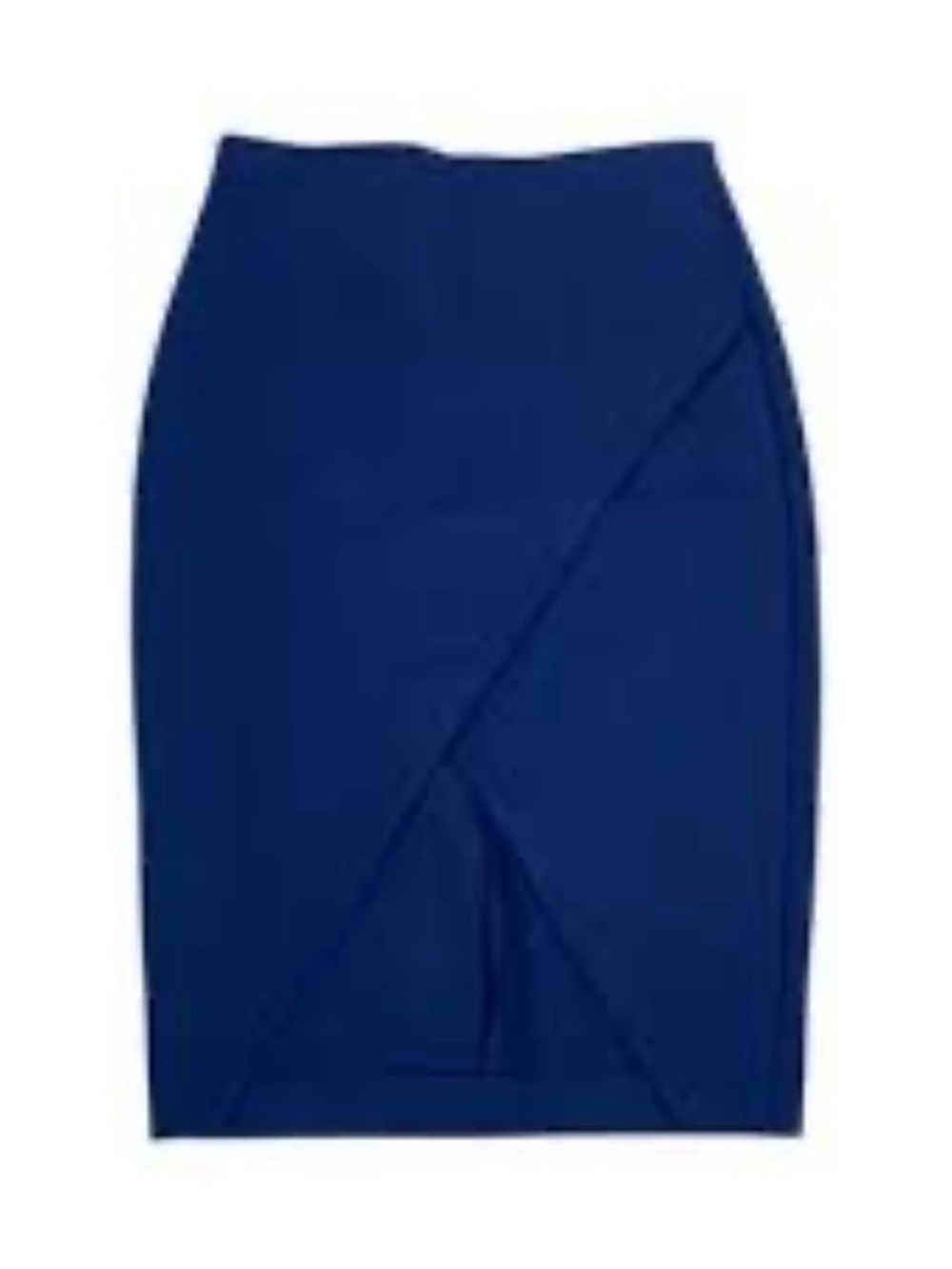 Express blue faux wrap bodycon colorful pencil skirt in size 0